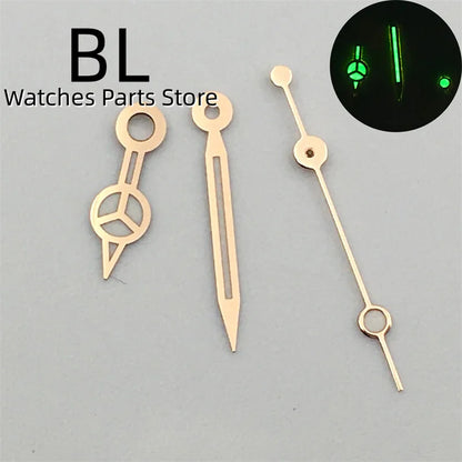 BLIGER 24.5mm Watch Dial Hand Set Sunburst Gray Rose White Mother Pearl Dial Roman Diamond Index Fit NH05 Movement Women Watches