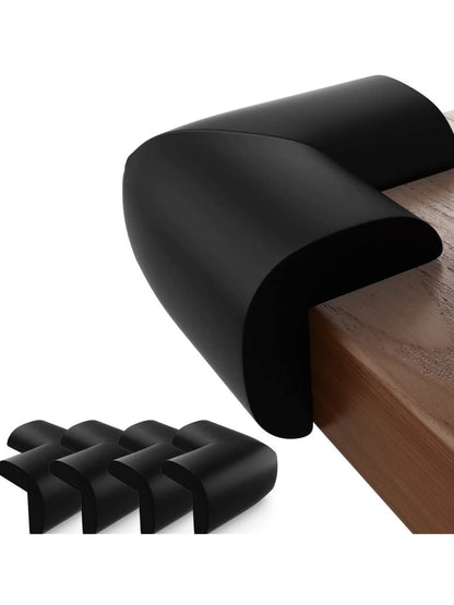 4pcs Soft Baby Proofing Corner Guards - Pre-Taped Table Corner Protector for Child Safety Furniture Bumper & Sharp Edge