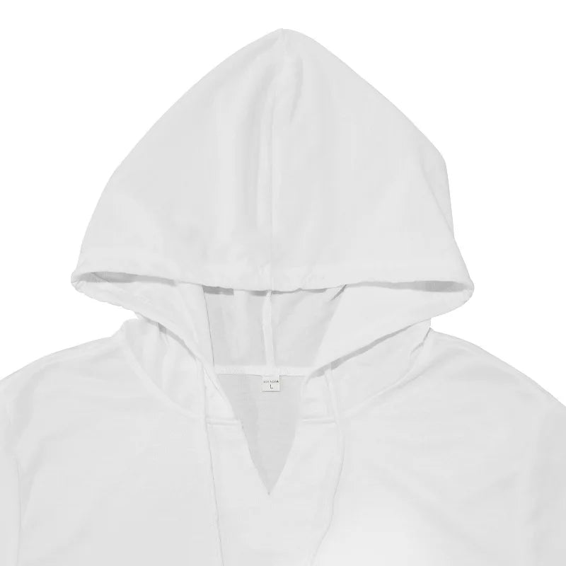 2024 Amazon New Men's Athleisure European and American Hooded Loose Short Sleeves