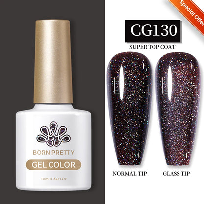 BORN PRETTY Milky Pink Rubber Base Gel Nail Polish Glitter 15ml Semi-Permanent Varnish Soak Off Self Leveling UV LED Gel