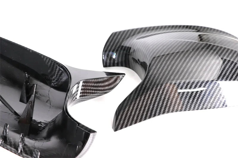 M Style Look Rearview Mirror Cover Cap Carbon Fiber Look Black for BMW  X3 F25 X1 E84 Pre-LCI 2010 2011 2012 2013 Case