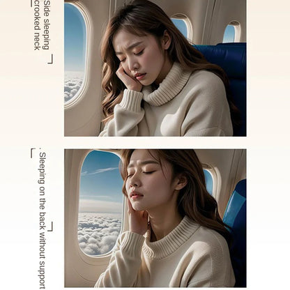 Pressed Inflation Inflatable Travel Pillow Lightweight Comfort U-shaped Pillow Head Neck Support with Storage Bag