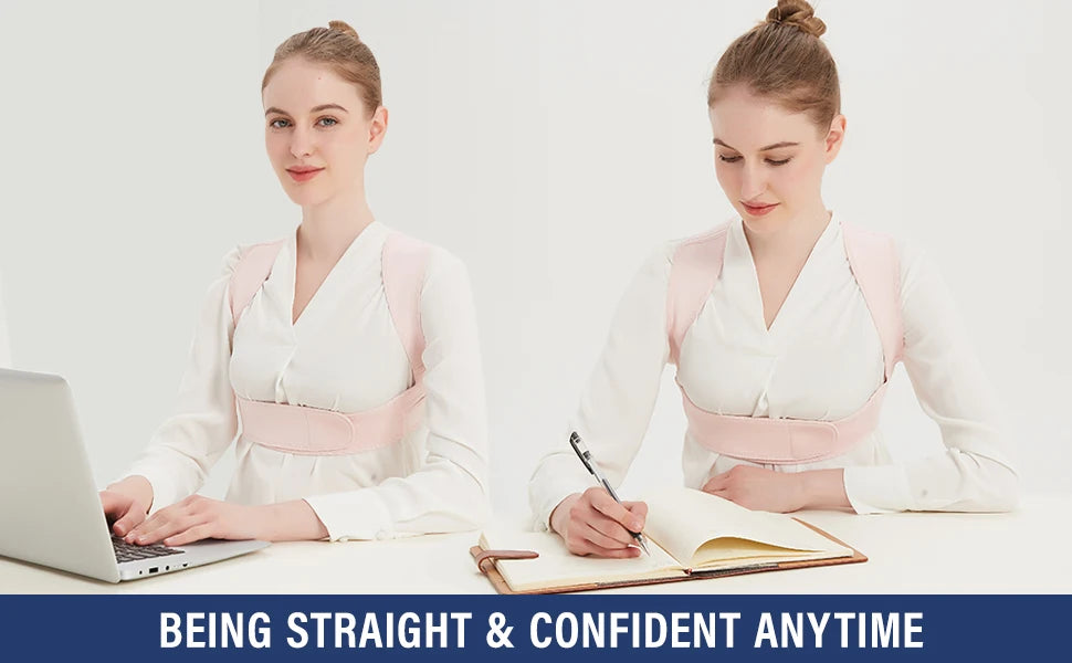 Posture Corrector for Women and Men Adjustable Upper Back Brace Shoulder Lumbar Support Belt Corset Posture Correction