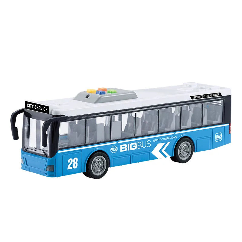 High-quality school bus toy car model large sound and light double-decker bus simulation car toy children's gift