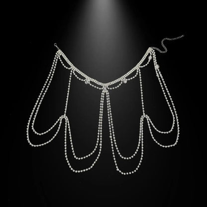 Light luxury dress accessories, tassel shoulder chain, fashionable and versatile body chain, niche high-end sense, temperament a