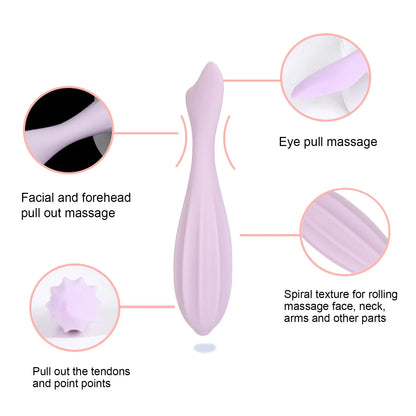 Face Roller For Facial and Eye Face Beauty Roller Skin Care Tools Gua Sha Face Massage Silicone Facial Roller Beauty