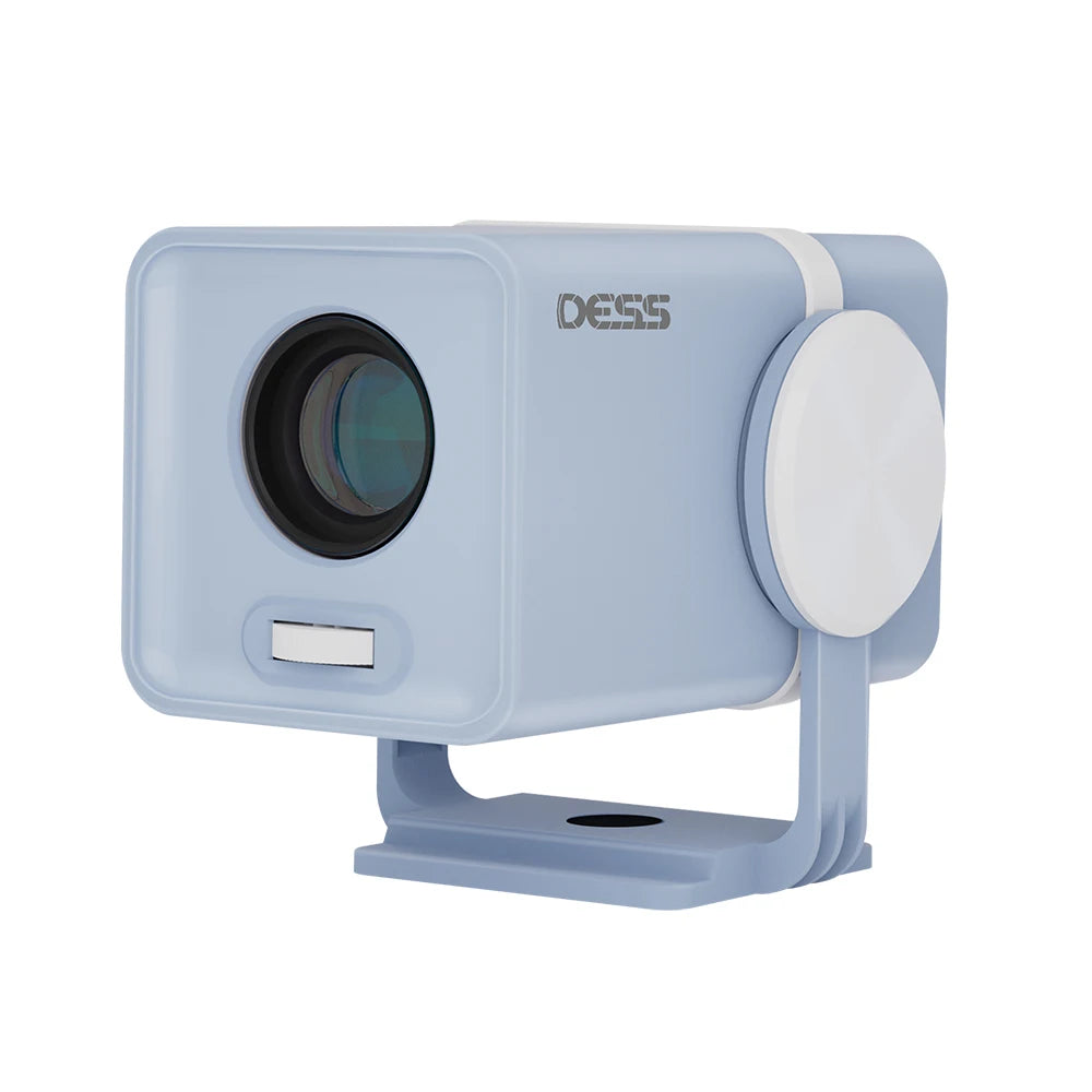 DESS Portable Dual-Band WiFi6 Bluetooth 5.0 Android 13 Smart Projector Suitable for Home Theater Video Power Bank Power Supply
