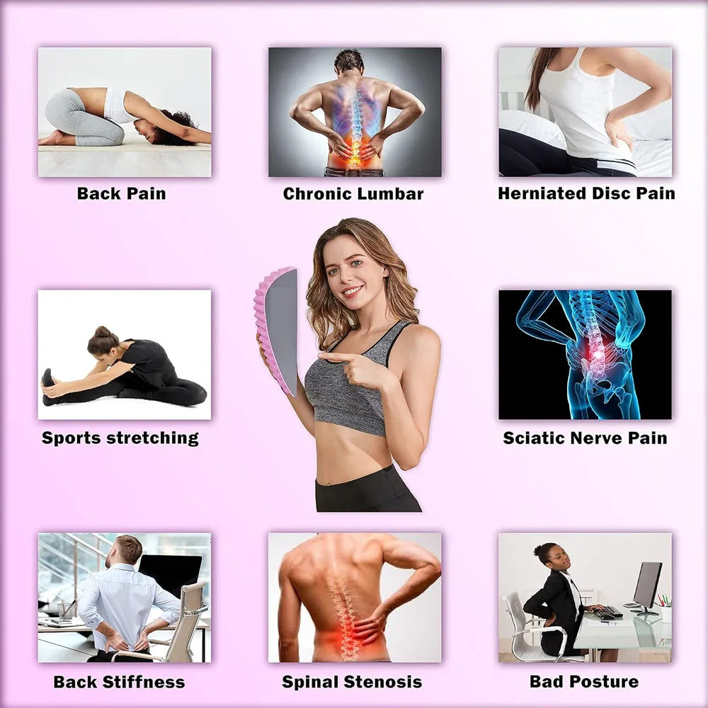 Back Stretcher,Neck&Back Stretcher,Back Stretcher for Lower Back Pain Relief,Multi-Level Adjustable Spine Stretcher for Sciatica