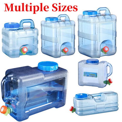 5 L Water Container with Faucet Water Carrier Canister Large Capacity Water Bottle Water Can Bucket Food Grade Water Container
