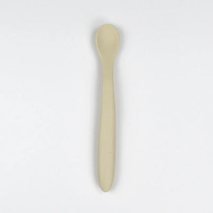 1PC Baby Soft Silicone Spoon Food-grade Silicone Children's Supplementary Feeding Training Spoon Long-handle Silicone