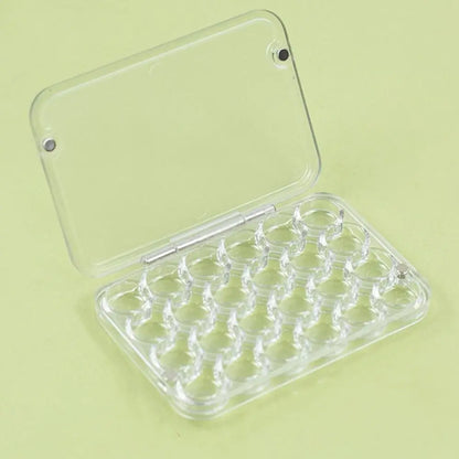 Art Supplies 24 Grids Mini Watercolor Palette Transparent Acrylic Watercolor Paint Tray Empty Sealed Paint Box Travel