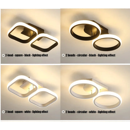 LED Ceiling Light 3 colors Modern Round Square-shaped For Hallway Bedroom Checkroom Living Room Restaurant Staircase Lighting