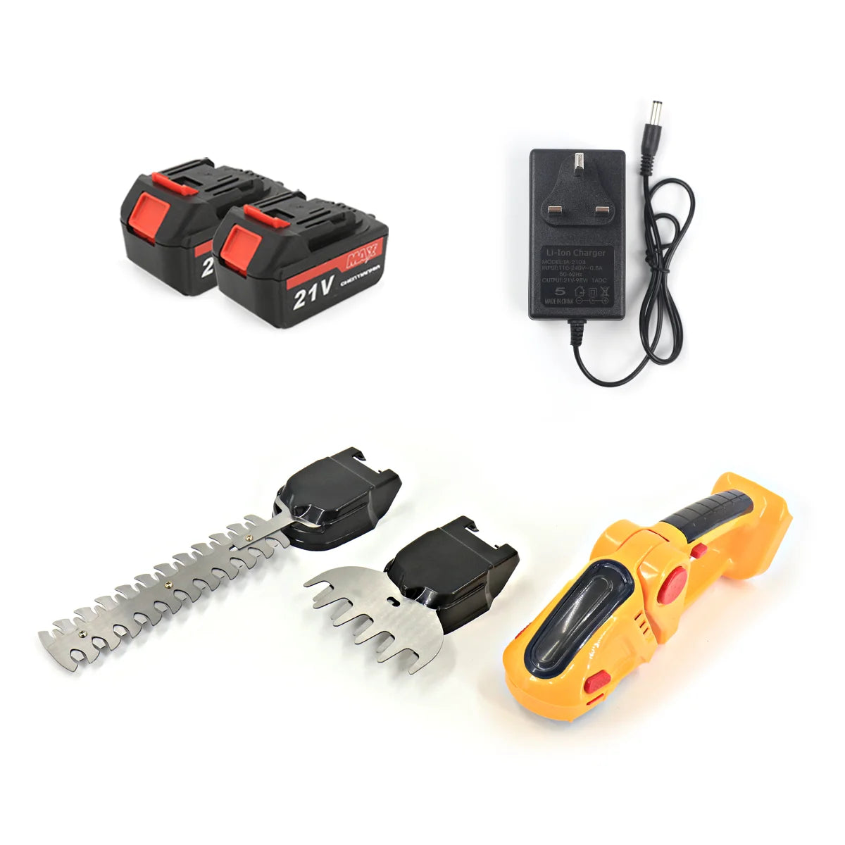 2 in 1 Cordless Handheld Hedge Trimmer Rechargeable Electric Trimmer Garden