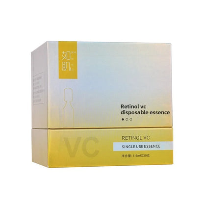 Vitamin C  Retinol Anti-Aging Serum - Brightening Face Treatment, Wrinkle Repair, Dark Spot Corrector, Single-Use Ampoule 30pcs