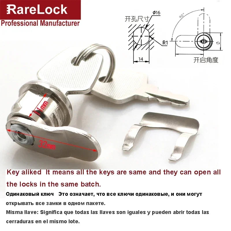 Cash Box Cam Lock for POS Machine Cash Drawer DIY Furniture Hardware Rarelock 1015 G