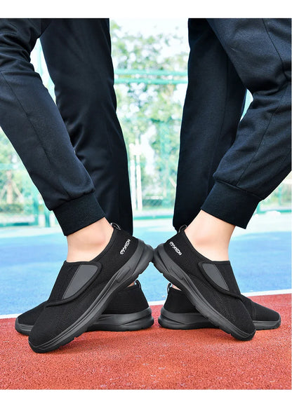 Diabetic Shoes for Men Wide Width Walking Shoes Slip-On Orthopedic Shoes for Swollen Feet Foot Pain Relief Cushion Sneakers