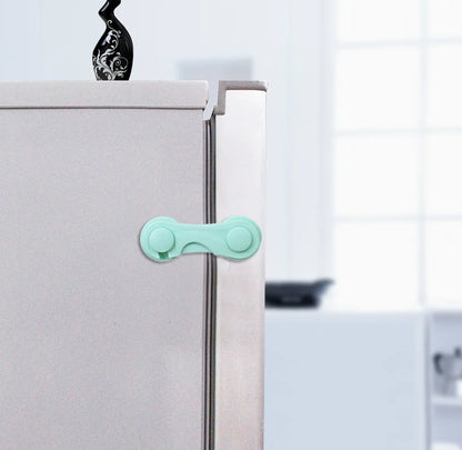 Multifunctional Safety Cabinet Door Lock Baby Safety Drawer Door Buckle Anti-Pinch Home White Bathroom Refrigerator Lock