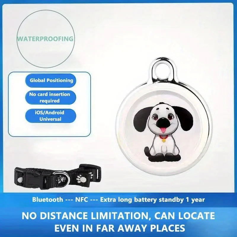 Pet GPS Tracker Bluetooth Anti-Lost Smart Wearable Waterproof Locator Real-time Tracking Dog Cat Collar SmartLocator Accessories