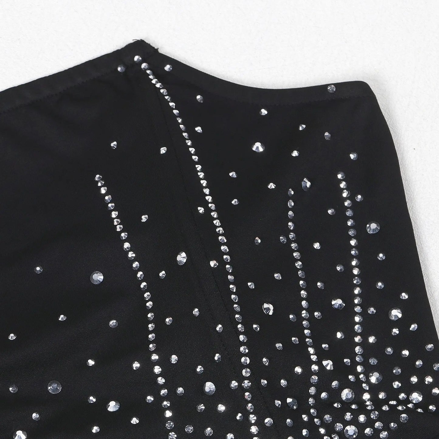 CM.YAYA Diamonds Hot Rhinestones Strapless Women Sleeveless Long Dress 2025 Spring Birthday Party Evening Prom Maxi Dresses