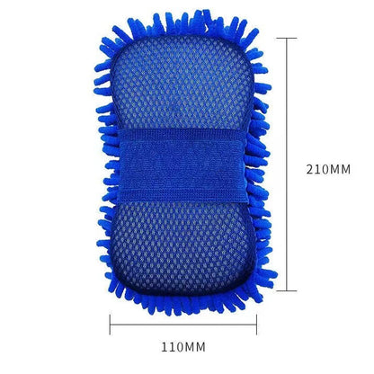 2Pcs Car Cleaning Brush Cleaner Tools Microfiber Car Washer Sponge Cleaning Washing Towel Auto Gloves Car Washing Accessories