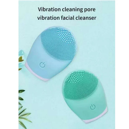 Electric Silicone Facial Cleanser Massager Skincare Massage Tool Beauty Machine Vibration Cleaning Of Pores Self Provided Batter