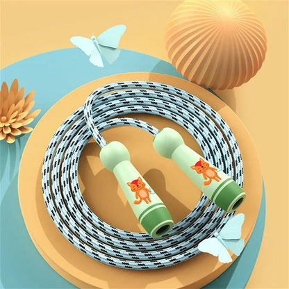 Lovely Adjustable Child Jumping Rope Fillet Design Cotton Rope Skipping Ropes Colourful Lovely Kids Jump Rope Sport Fitness