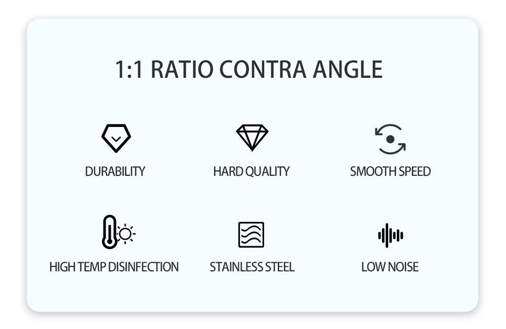 Dental LED Light inner 1:1 Ratio Contra Angle E-generatorLow Speed Handpiece Inner Water Spray E-Typle coupler