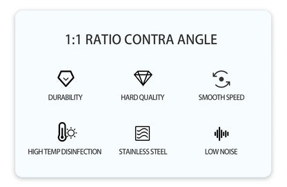 Dental LED Light inner 1:1 Ratio Contra Angle E-generatorLow Speed Handpiece Inner Water Spray E-Typle coupler