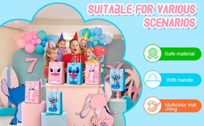 Stitch Party Gift Bags-16pcs Stitch Party Favor Bags/Stitch Party Gift Treat Bags/Stitch Goodie Bag for Stitch Party Decorations