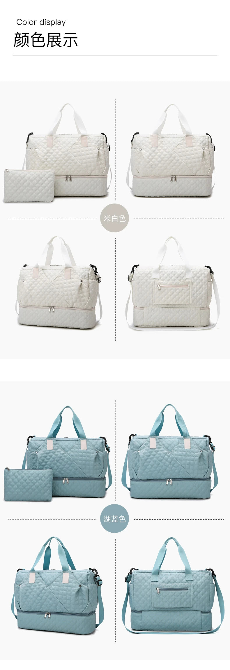 Large Capacity Travel Bags Luggage Organizer Bag Handbag Waterproof Portable Foldable Travel Clothes Storage Bag Shoulder Bags