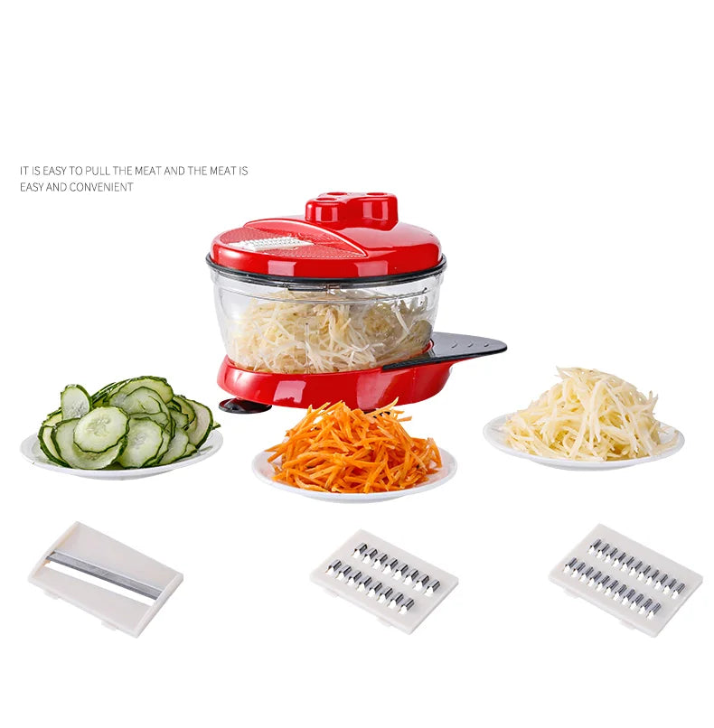 Mixer Food Processor Kitchen Manual Powerful Egg Blender Meat Grinder Vegetable Chopper Shredder Stainless Steel Blade Cutter