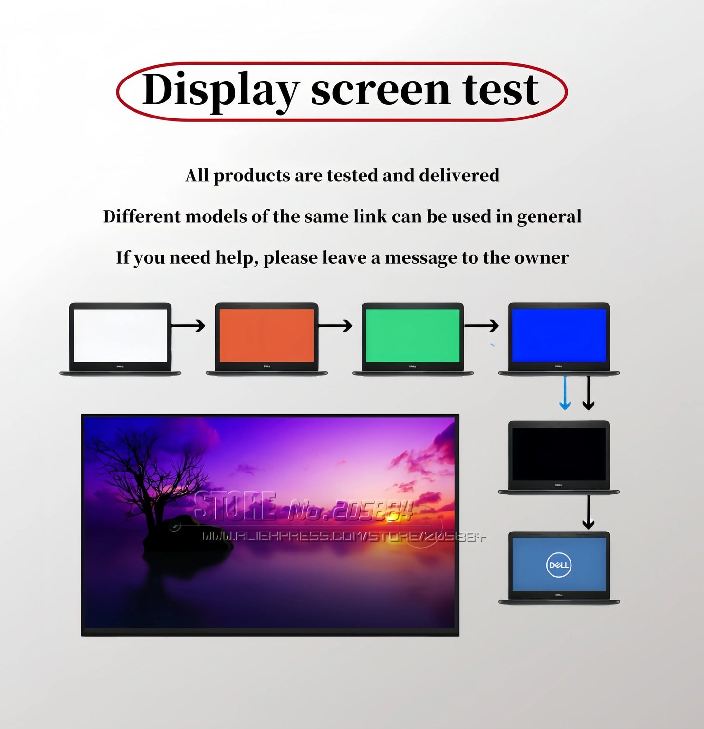 13.3-inch laptop screen For Dell Latitude 7300 7310 7320 7330 7340 7350 7370 7380 7390  Non-touch screen