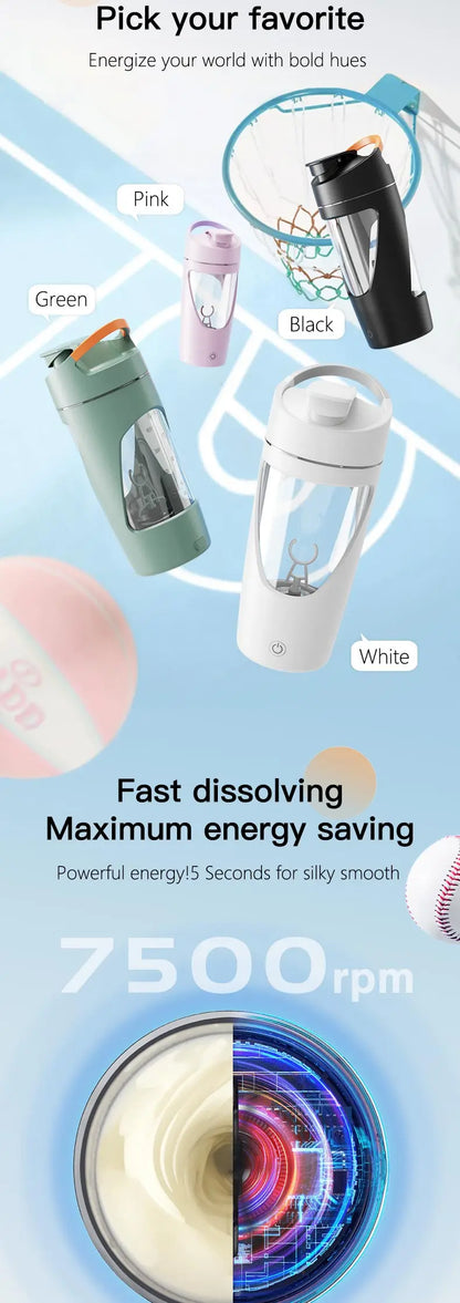 700ml new USB Electric Protein Shaker Bottle Portable Rechargeable Blender Cup Multipurpose 650ml Mixing Cups for Fitness