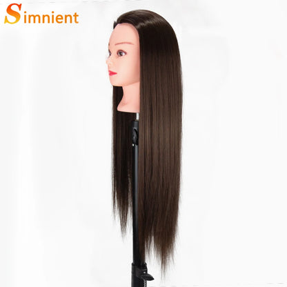 70Cm 100% High Temperature Fiber Blonde Hair Mannequin Head Training Head For Hairstyles Braid Hairdressing Manikin Doll Head