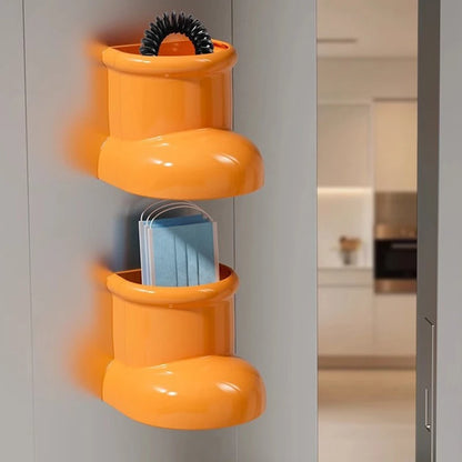 Cute Boots Magnetic Suction Fridge Wall Mounted Organizer Kitchen Decorative Organizer Basket No Punch Storage Boxes