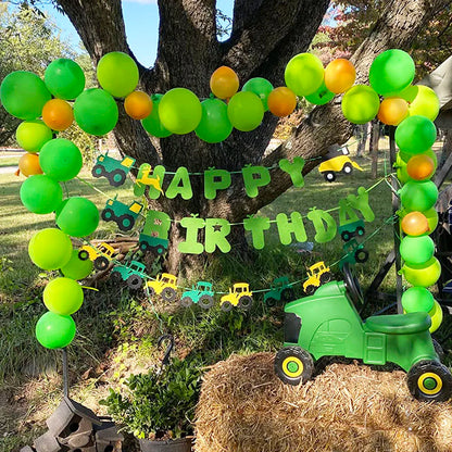 Farm Green Tractor Party Happy Birthday Banners Plates Napkins Tablecloths Farm Themed Birthday Party Supplies Decors