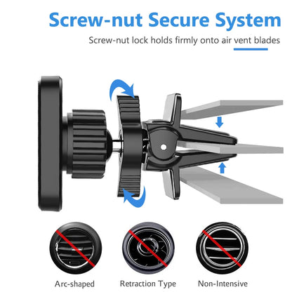 Magnetic Phone Holder for Car [6X Upgraded Magnets][Case Friendly]Car Vent Phone Mount 360-Degree Rotation Cell Phone GPS Holder