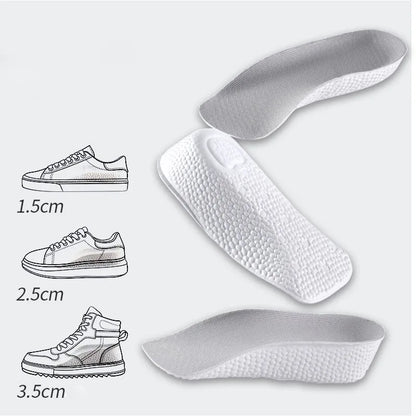 1 Pair Breathable Half Insole Heighten Heel Insert Sport Shoes Pad Cushion Unisex Height Increase Insoles Shoe Insoles 1.5-3.5cm