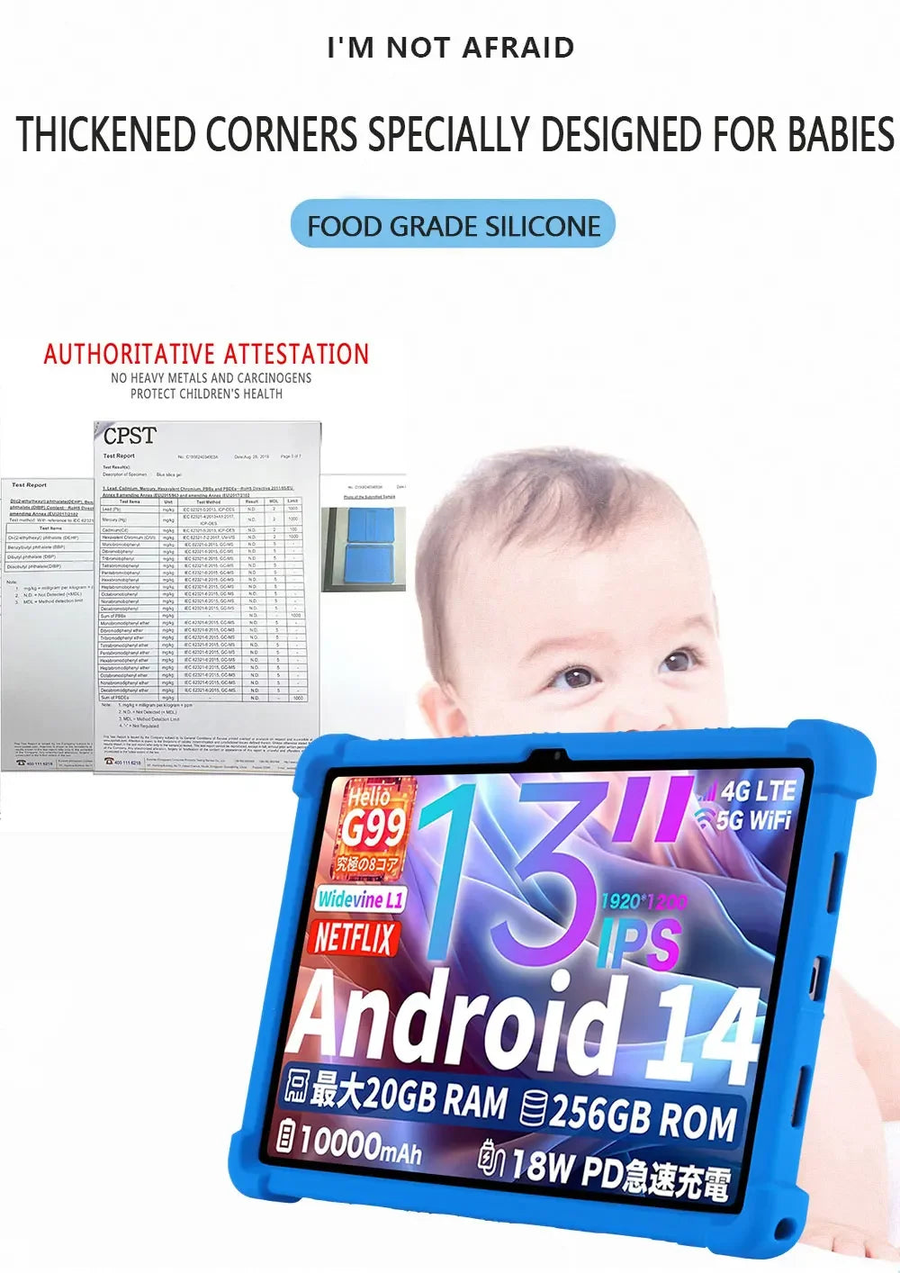 Teclast Tablet Case 13-inch T65 Max Tablet Cover Stand Protective Case Tablet Stand