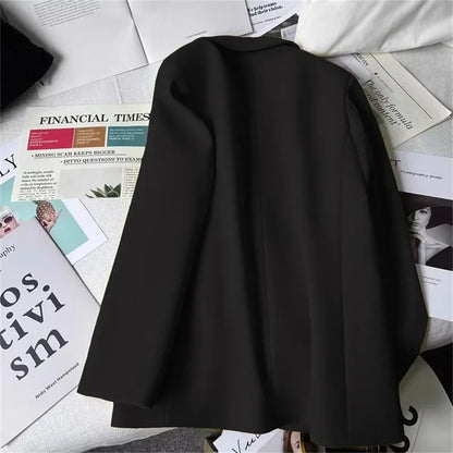 Office Lady Elegant Single Button Blazer Women New Autumn Long Sleeve Slim Jackets Casual Chic Tops Coats Outerwears Female