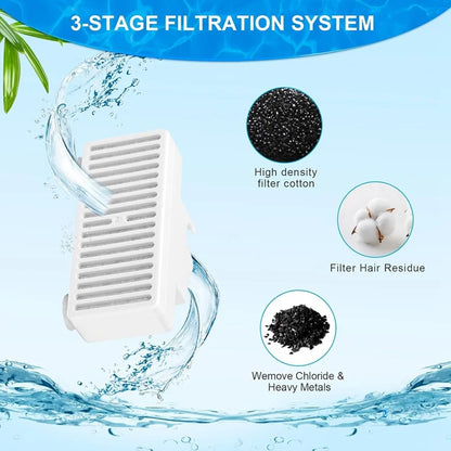 T-Shaped Filters Replacement Pet Water Fountain Filter Refill For Pioneer Mini Vortex And Swan Pet Drinking Fountain