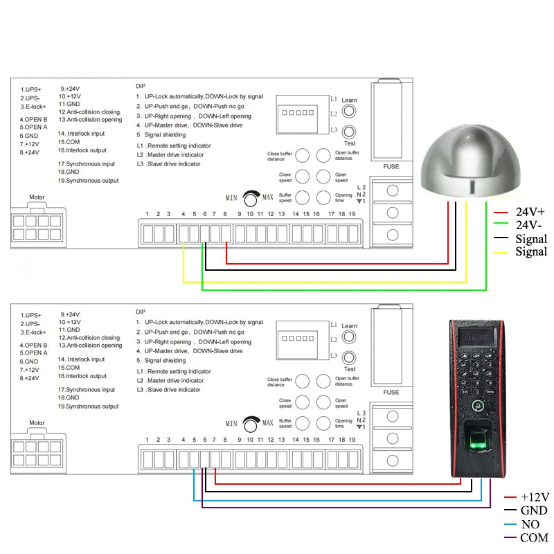Smart Home Automatic Swing Door Opener Closer Electric Garage Gate Operator Optional Sensor Remote Control Big Gate Motor