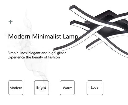 LED Ceiling Light Surface Installation Living Room Lamp Modern Bedroom Kitchen Led Ceiling Light Elegant Curved Ceiling Light