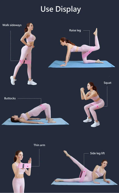 New Fitness Resistance Bands Hip Expansion Fitness Cloth Rubber Bands Stretch Expanders for Home Fitness Exercise Equipment