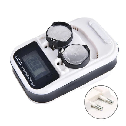 Button Battery Charger Rechargeable LCD Display for Button Lithium Battery LIR2016 LIR2025 LIR2032 ML2016 ML2025 ML2032