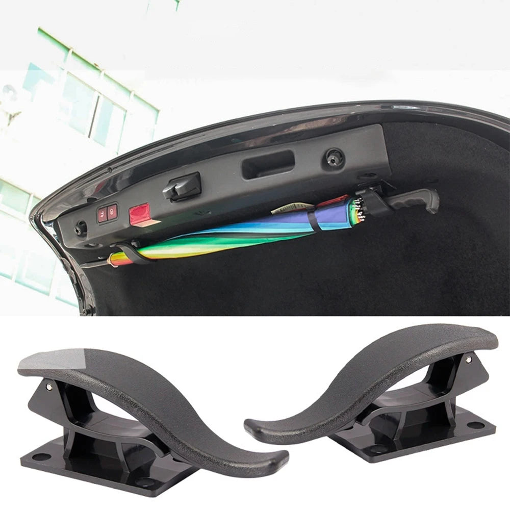 2PCS Universal Car Hook Seat Back Hook Multi-purpose Trunk Umbrella Holder Car Umbrella Storage Car Interior Accessories Storage