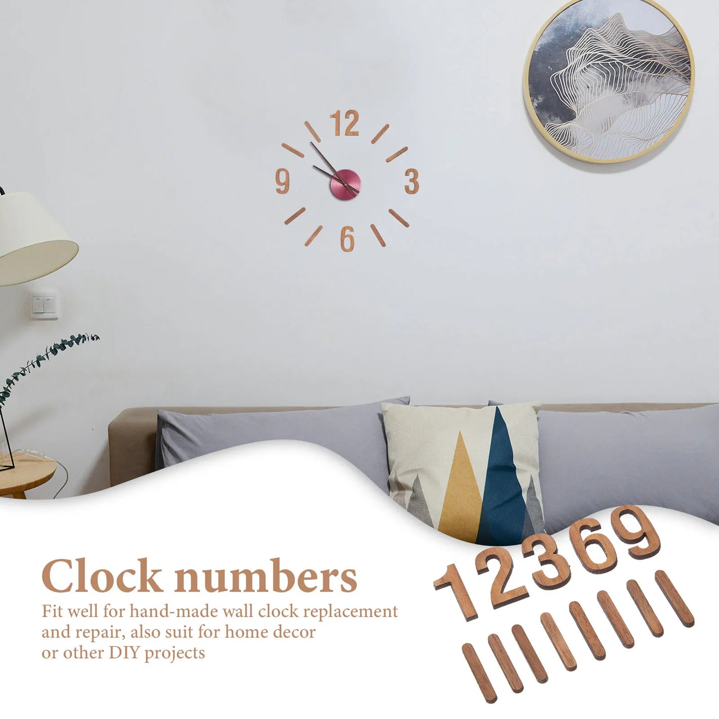 1 Set of Wall Clock DIY Numerals Clock Numerals Kit Replacement Clock Numerals Clock Numbers