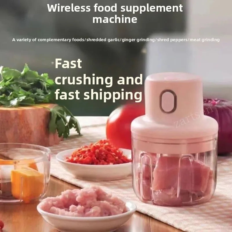 Portable Electric Garlic Chopper 100ml 250ml USB Vegetable Grinder Kitchen Garlic Masher Food Processor Tool