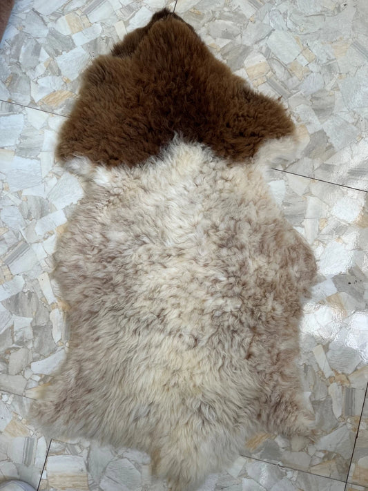 Unique Natural Brown Leather Rugs, Vintage Home Décor, Sofa Stool Cushions, Coat Material, real fur,puppy gift