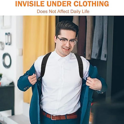 1 Pc Adjustable Posture Corrector With Breathable Upper Back Support Relieves Neck Shoulder And Back Pain Hunchback Correction